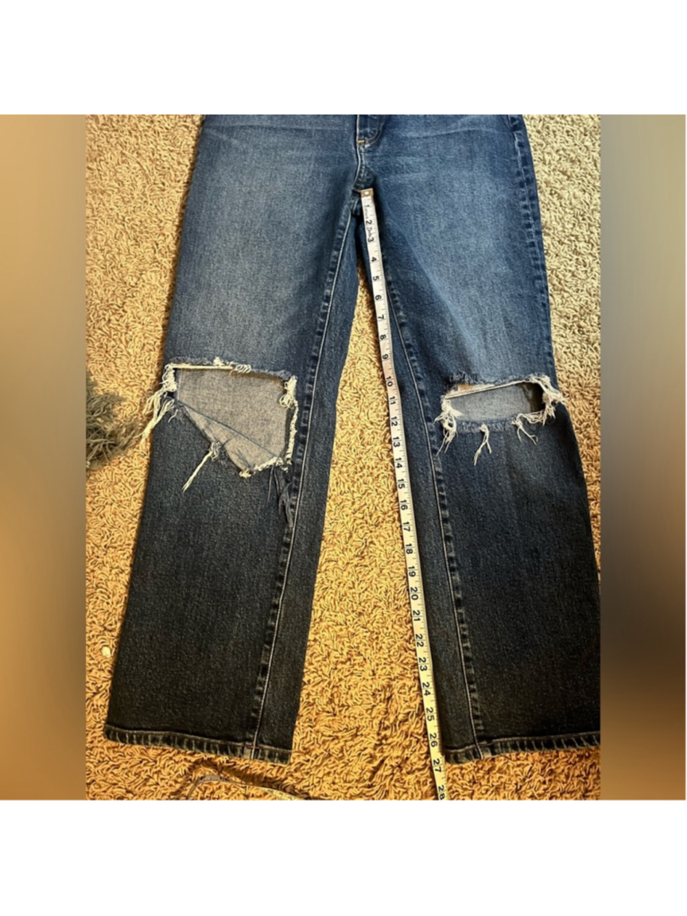 🍀FRAME Le Jean High Rise Mia Relaxed Straight Jean Size 27 - Picture 10 of 12